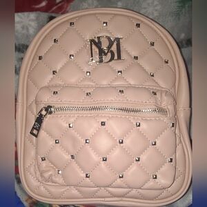 NWT* Badgley Mischka Pink Mini Studded Backpack Bag BMB-104